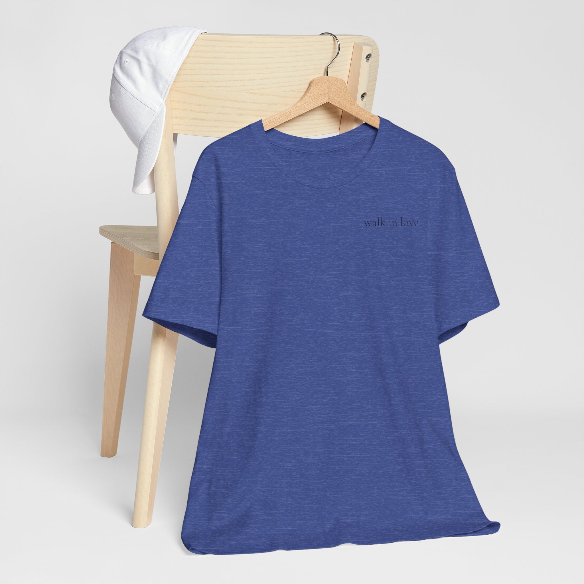 walk in love T-Shirt | minimalist script chest print