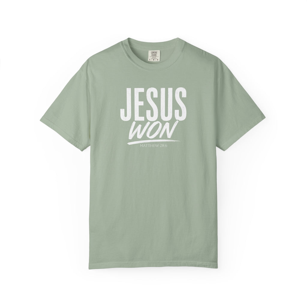 Jesus Won T-Shirt | Christian Faith Tee, Inspirational Religious Shirt
