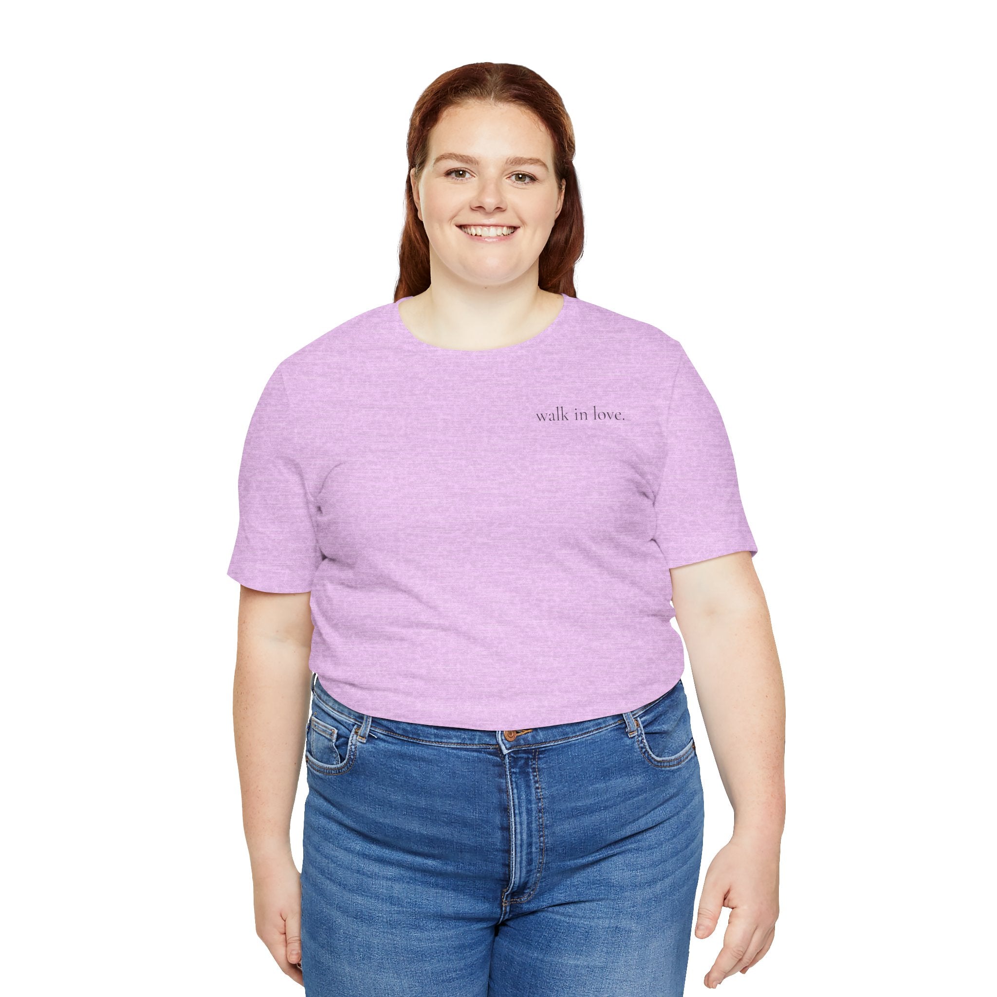 walk in love T-Shirt | minimalist script chest print