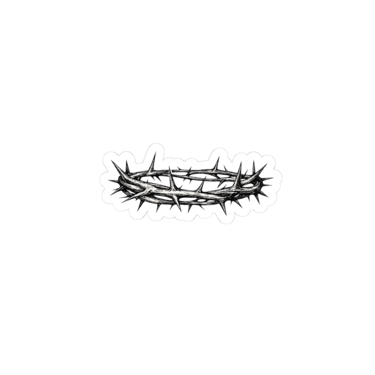 Crown of Thorns Kiss-Cut Sticker | Thorn Crown Decal