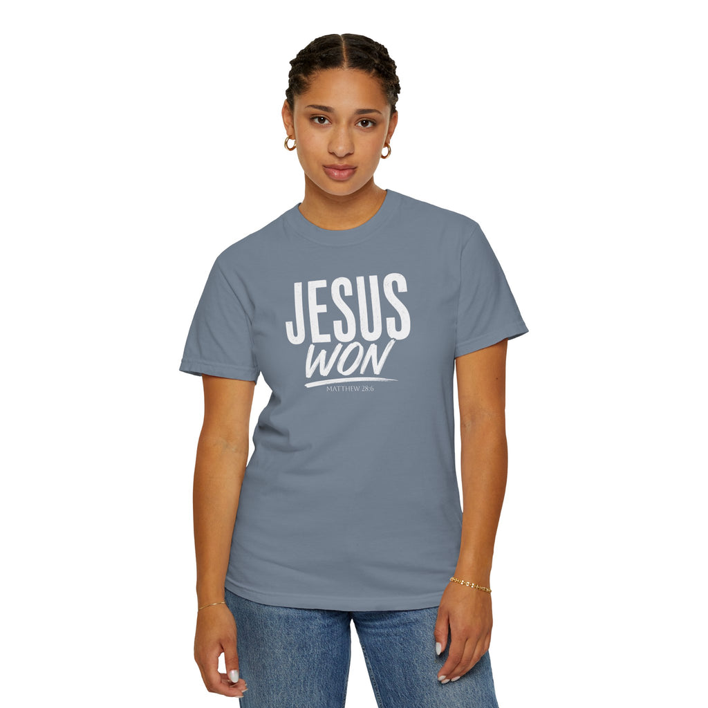 Jesus Won T-Shirt | Christian Faith Tee, Inspirational Religious Shirt