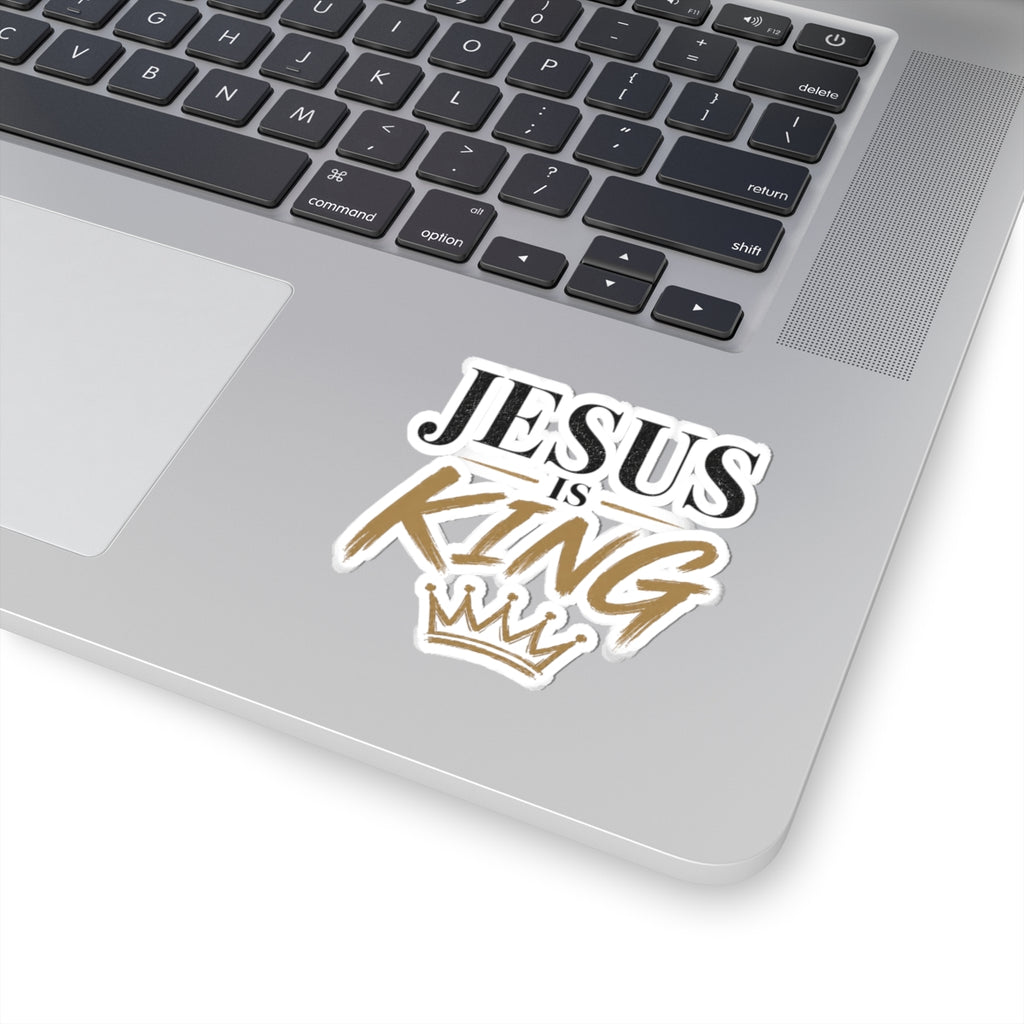 Jesus Is King Kiss-Cut Sticker | Faith Vinyl Crown Decal