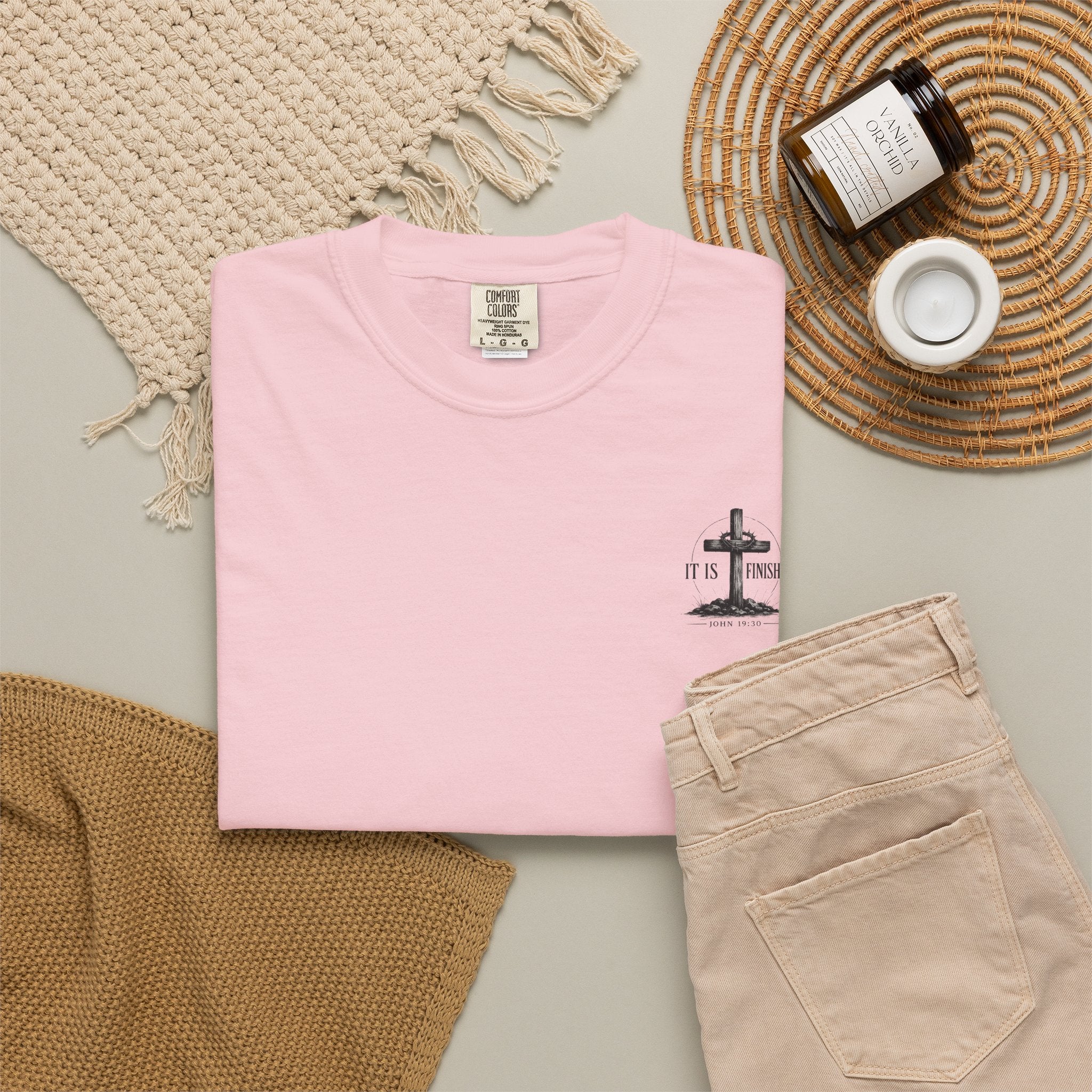 It Is Finished cross T-Shirt | John 19:30, Christian faith shirt