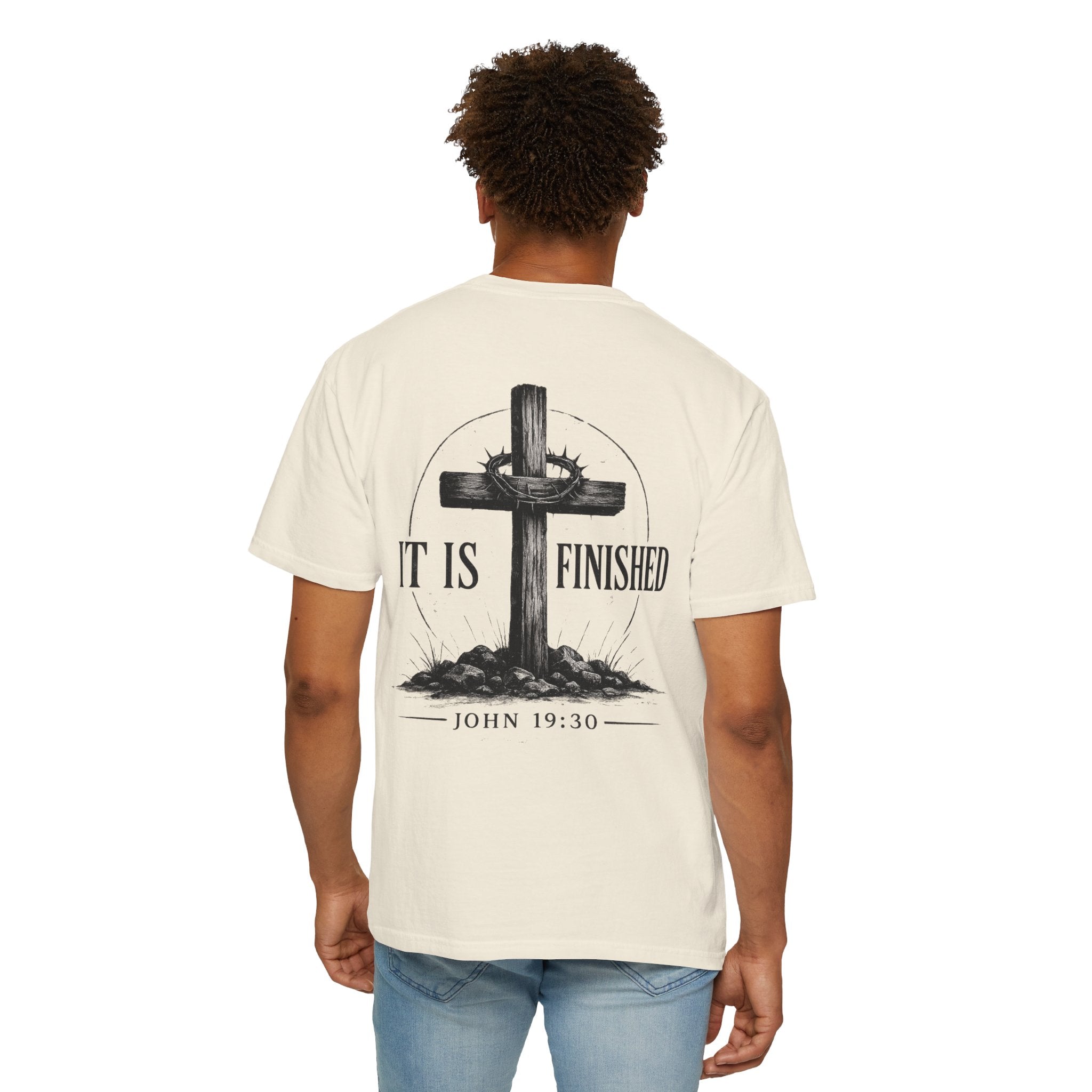It Is Finished cross T-Shirt | John 19:30, Christian faith shirt