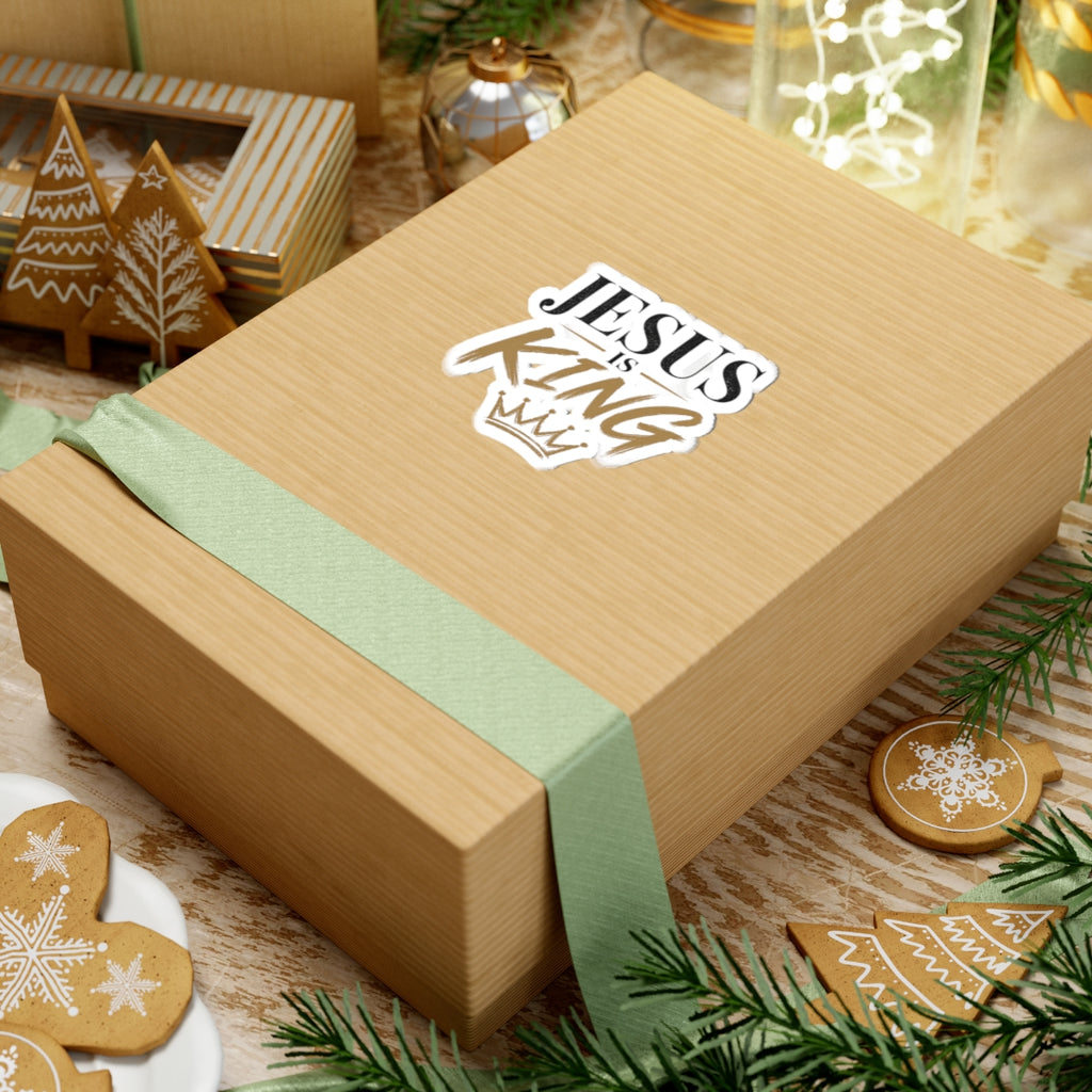 Jesus Is King Kiss-Cut Sticker | Faith Vinyl Crown Decal