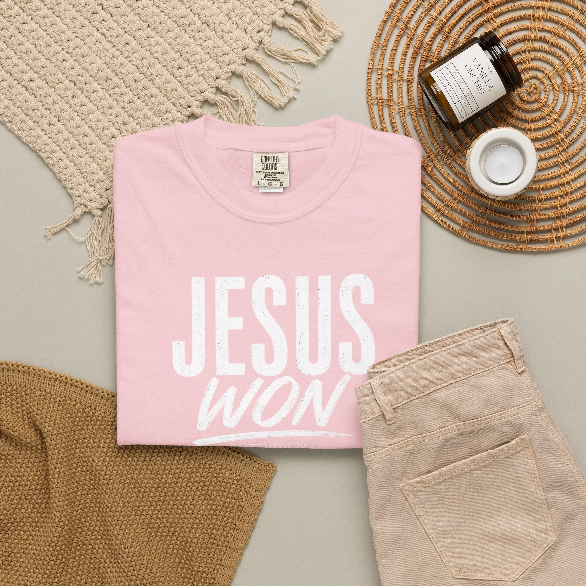 Jesus Won T-Shirt | Christian Faith Tee, Inspirational Religious Shirt