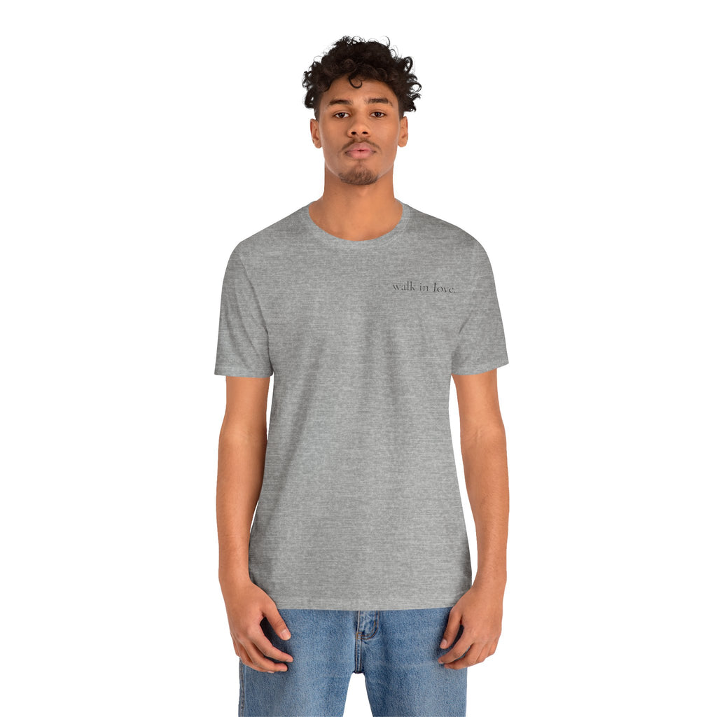 walk in love T-Shirt | minimalist script chest print