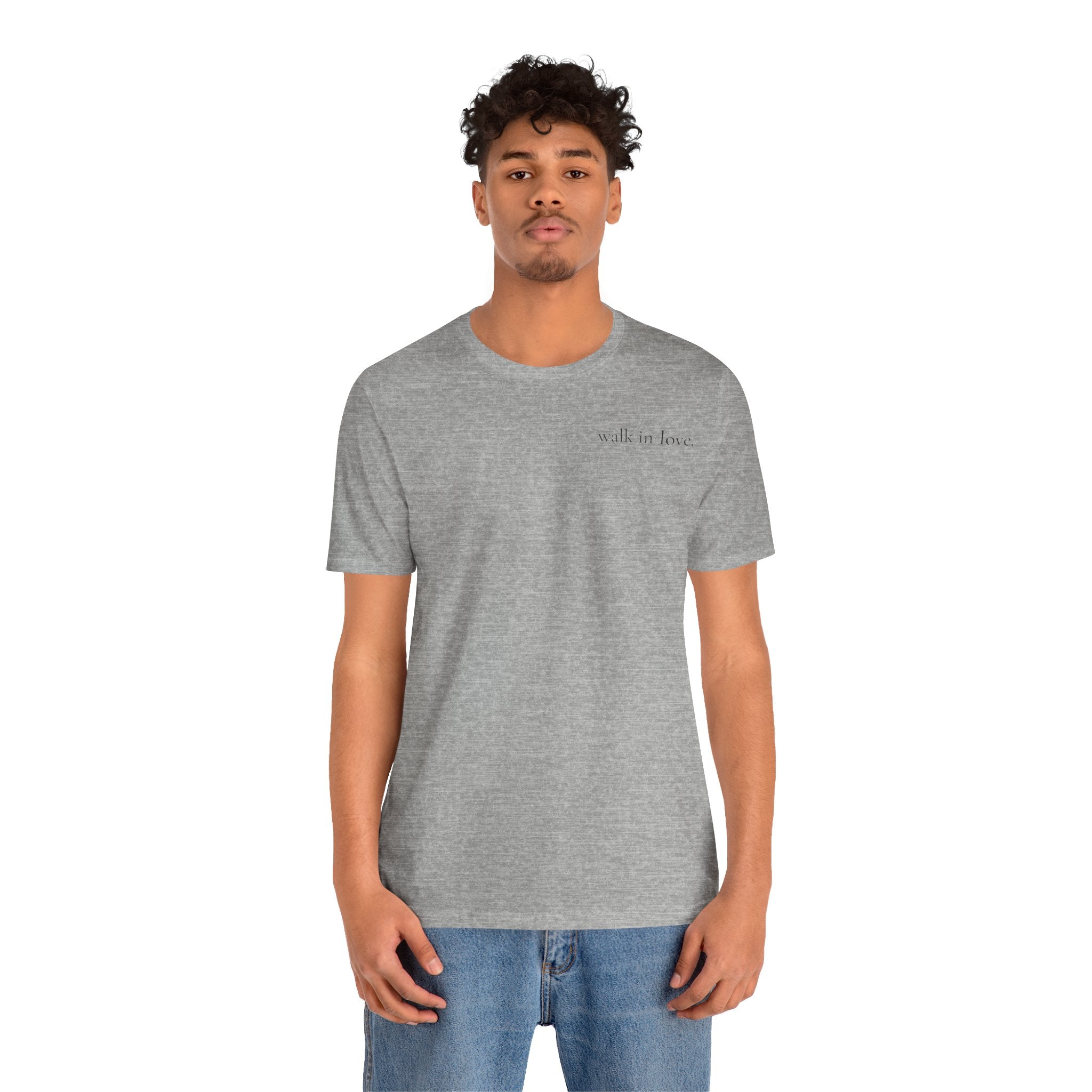 walk in love T-Shirt | minimalist script chest print