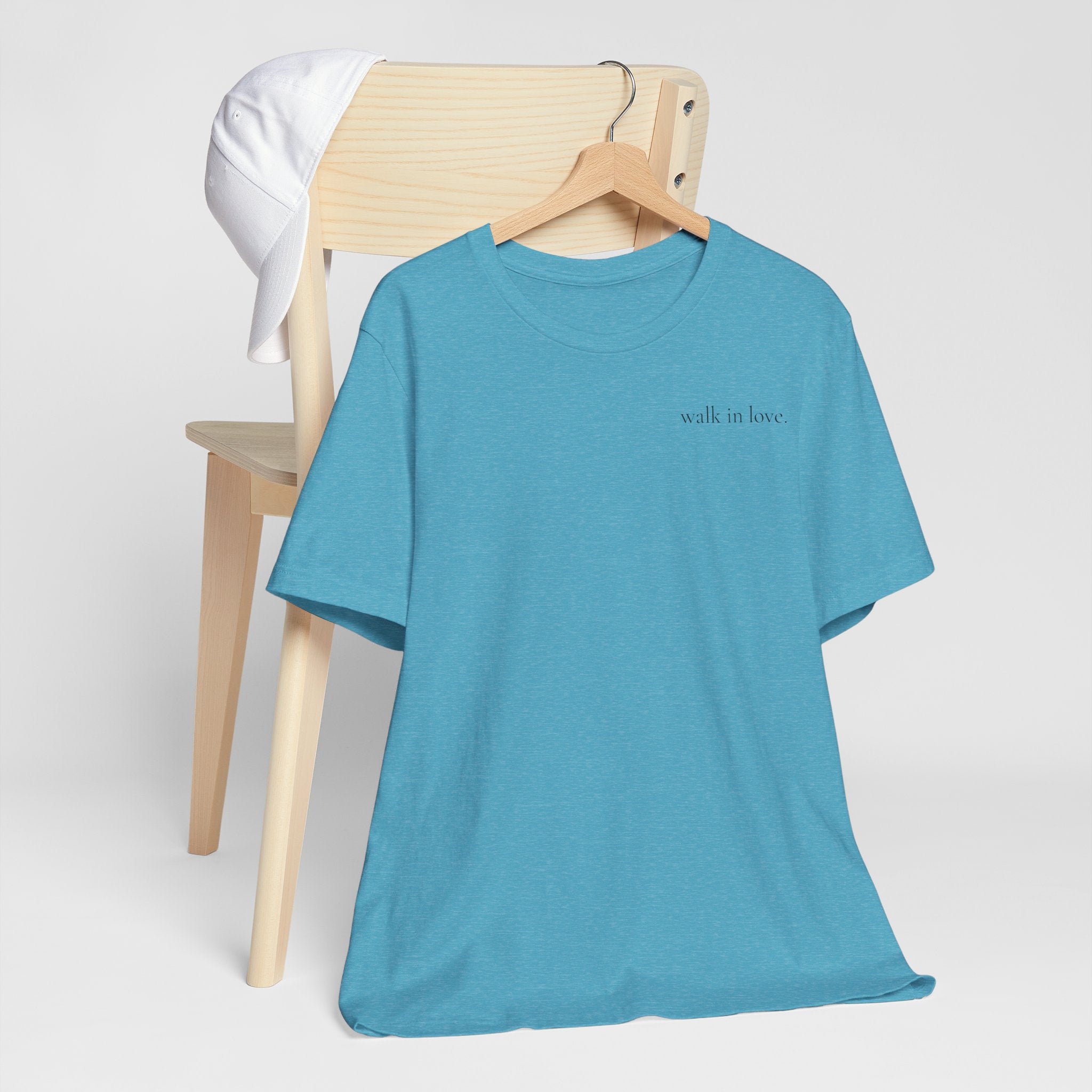 walk in love T-Shirt | minimalist script chest print