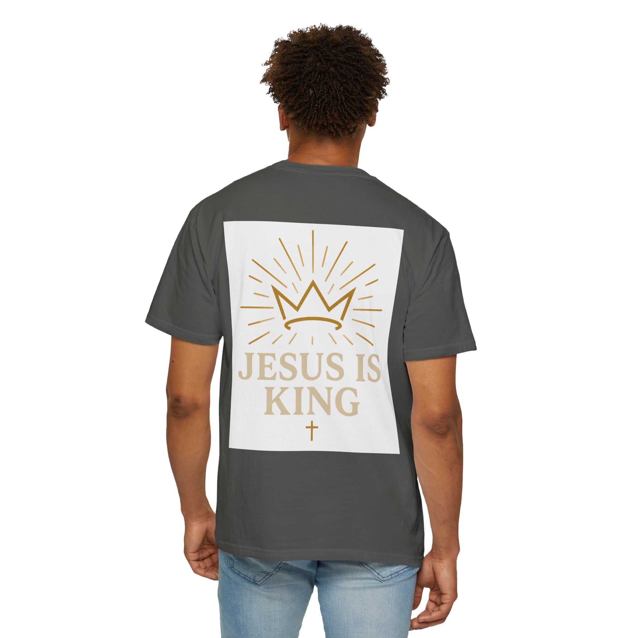 Jesus Is King T-shirt | Crown and Rays Christian Faith Tee