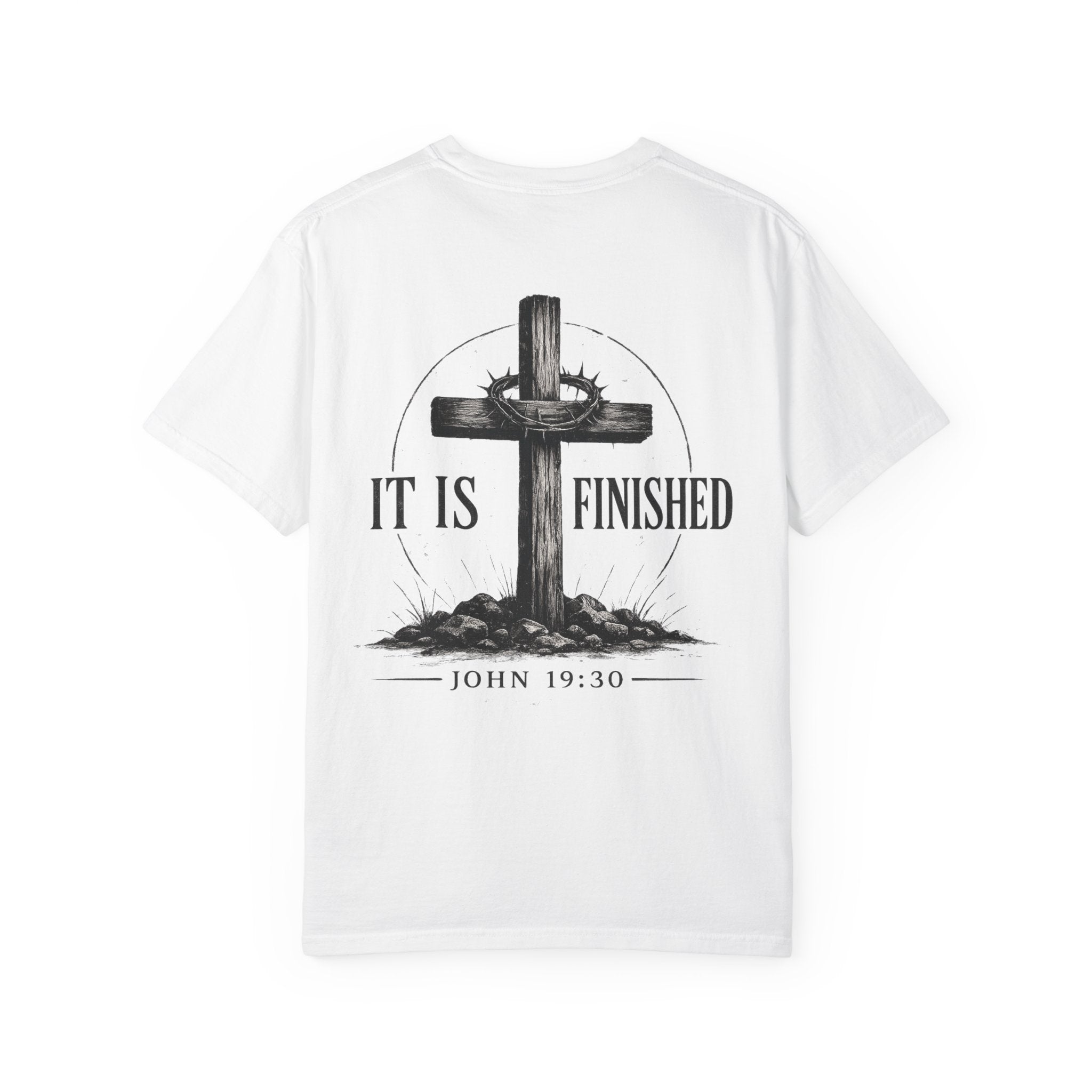 It Is Finished cross T-Shirt | John 19:30, Christian faith shirt