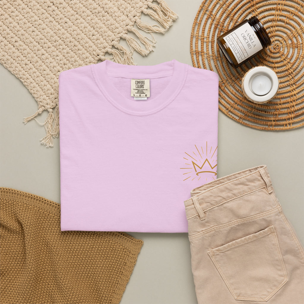 Jesus Is King T-shirt | Crown and Rays Christian Faith Tee