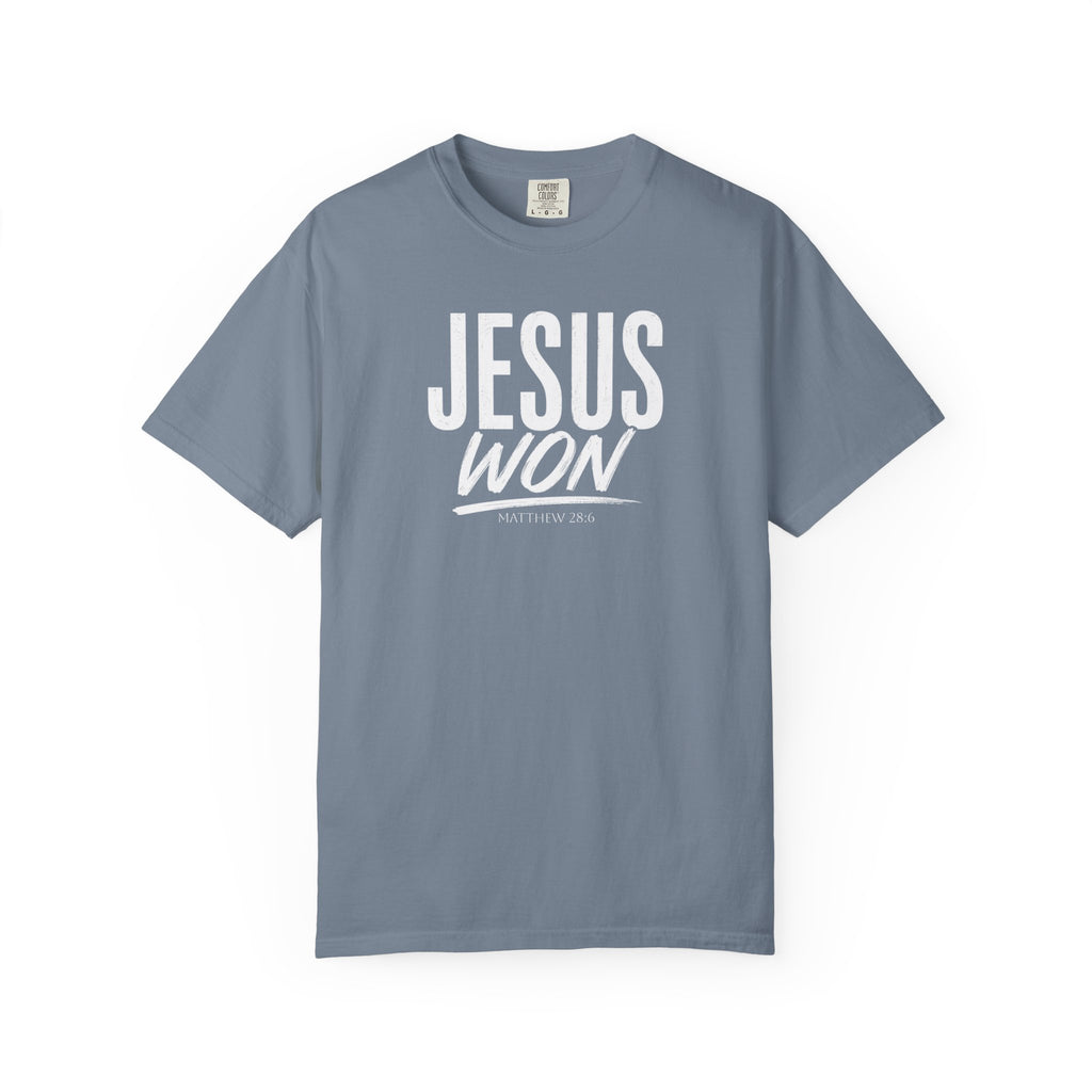 Jesus Won T-Shirt | Christian Faith Tee, Inspirational Religious Shirt