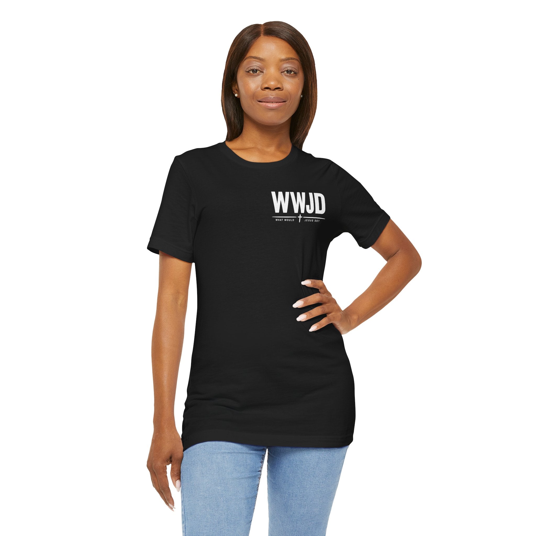 WWJD T-Shirt — Unisex Minimal Christian Faith Tee
