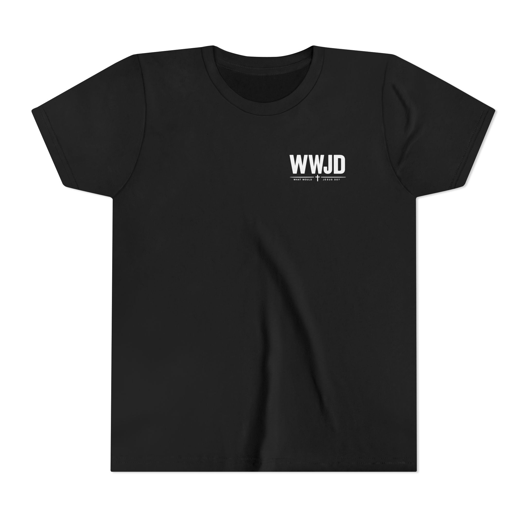 Youth Tee "WWJD" Minimalist Christian Graphic Shirt