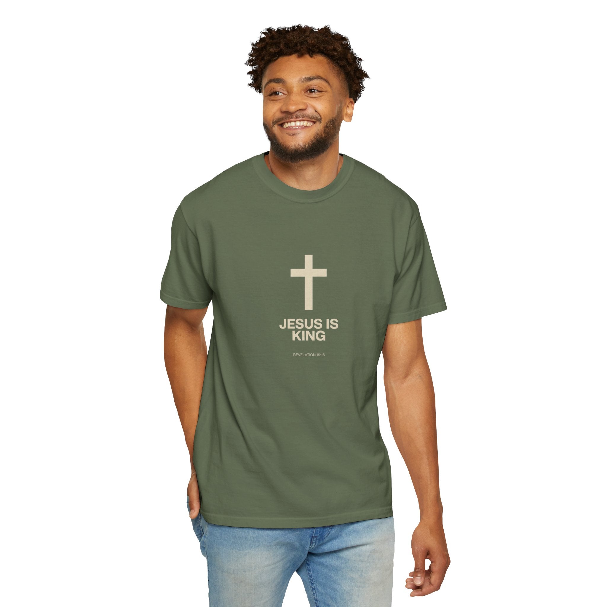 Jesus Is King cross T-Shirt | Christian faith tee, religious shirt