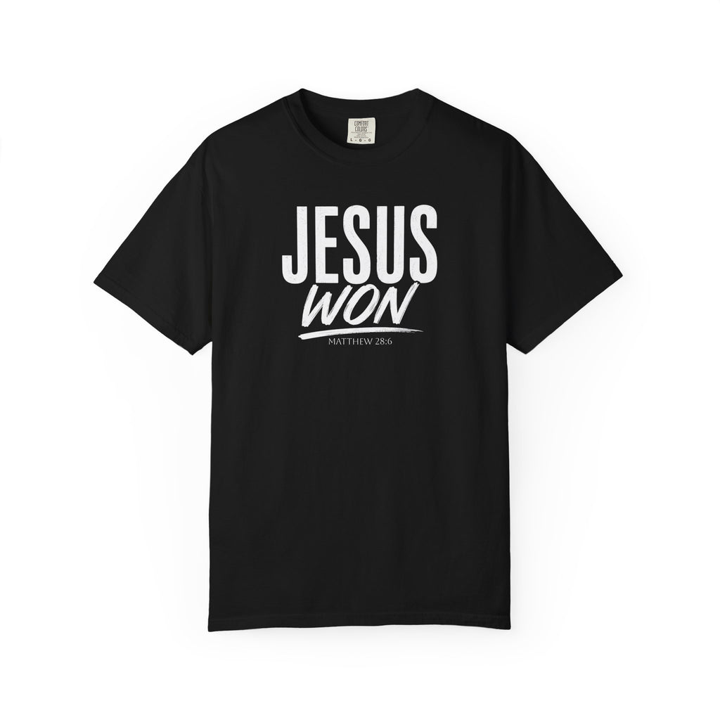 Jesus Won T-Shirt | Christian Faith Tee, Inspirational Religious Shirt