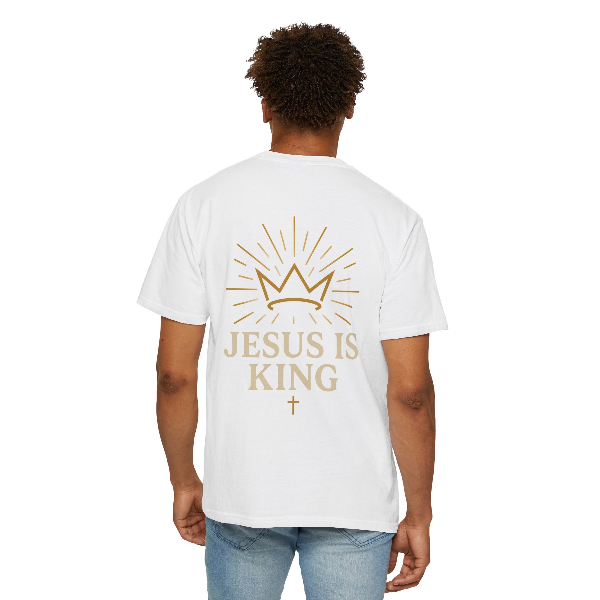 Jesus Is King T-shirt | Crown and Rays Christian Faith Tee