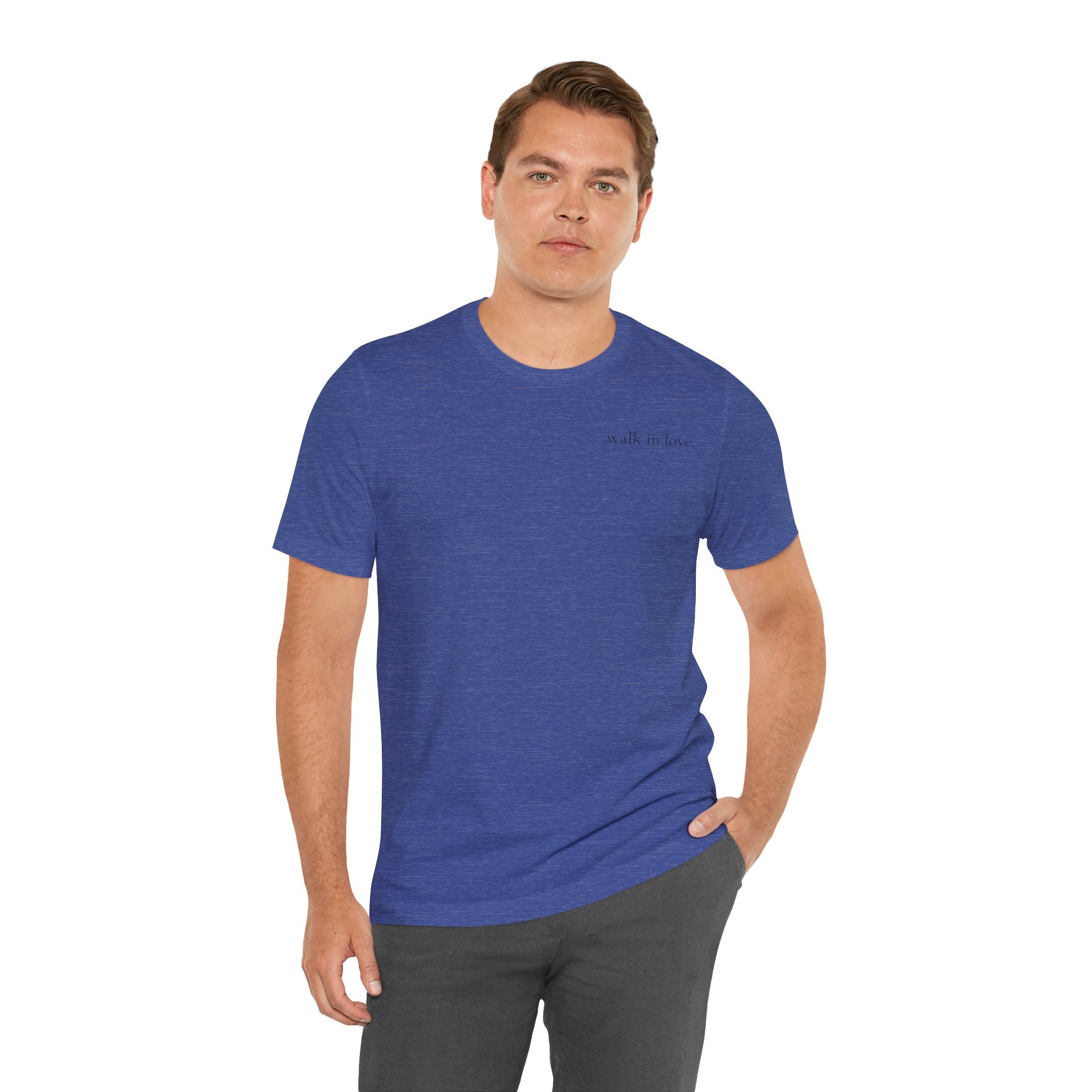 walk in love T-Shirt | minimalist script chest print