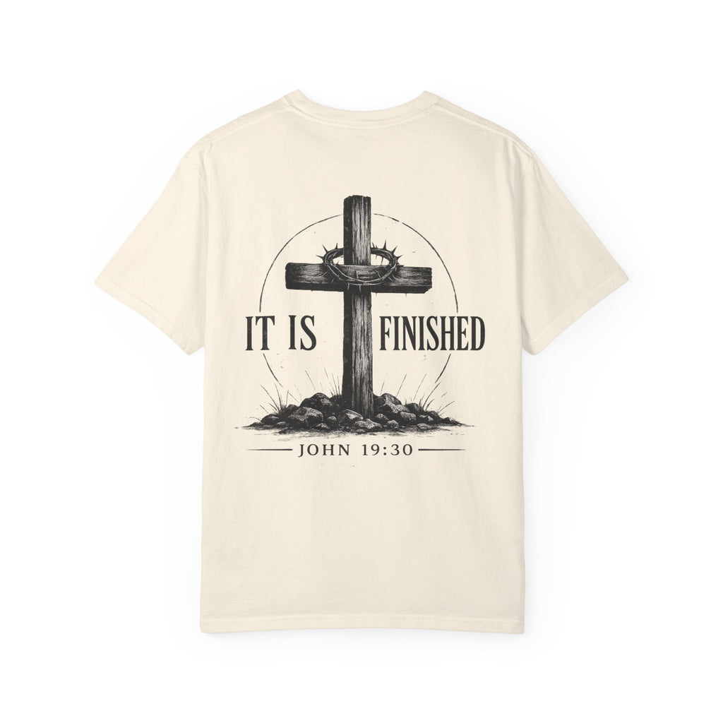 It Is Finished cross T-Shirt | John 19:30, Christian faith shirt