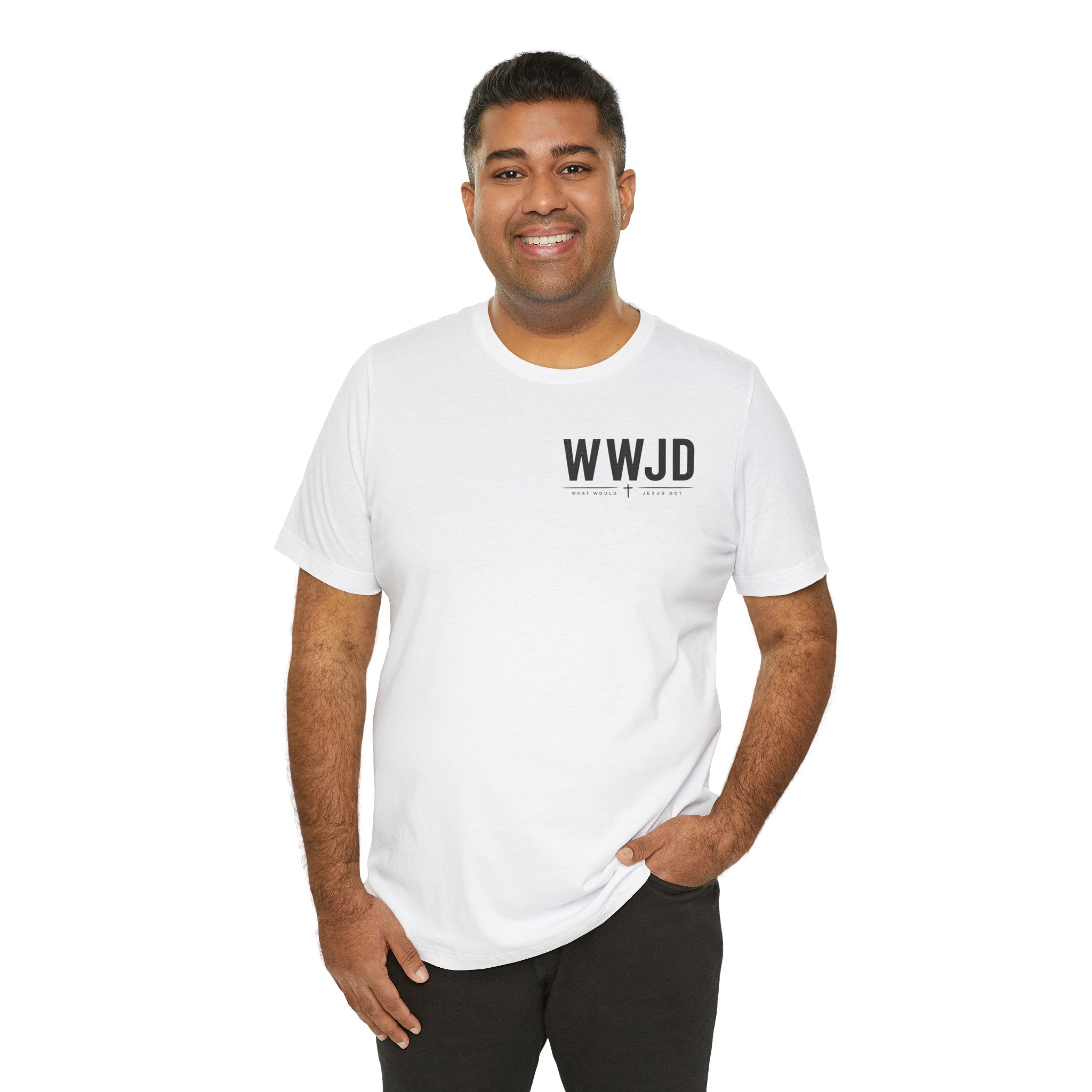 WWJD T-Shirt — Unisex Minimal Christian Faith Tee