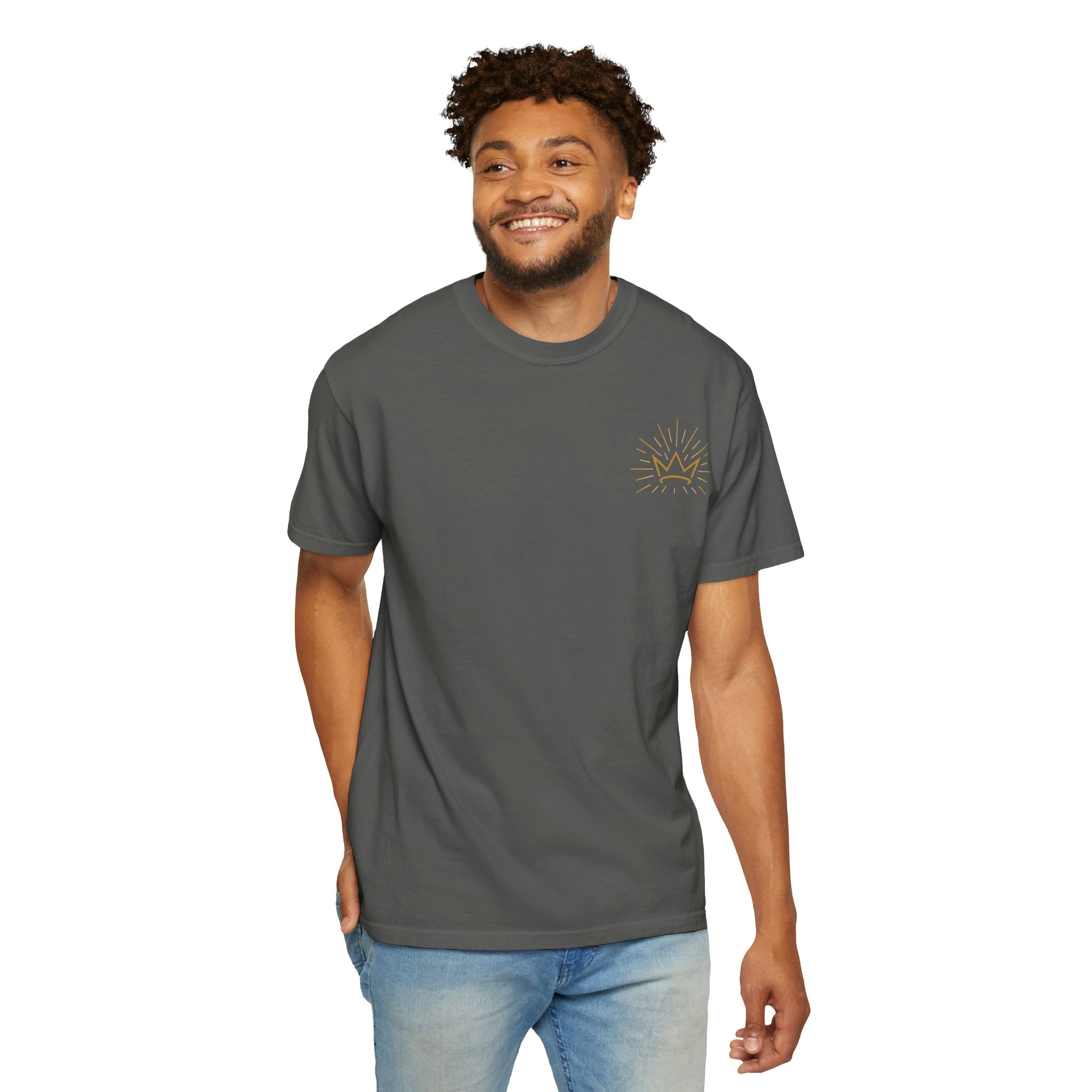 Jesus Is King T-shirt | Crown and Rays Christian Faith Tee