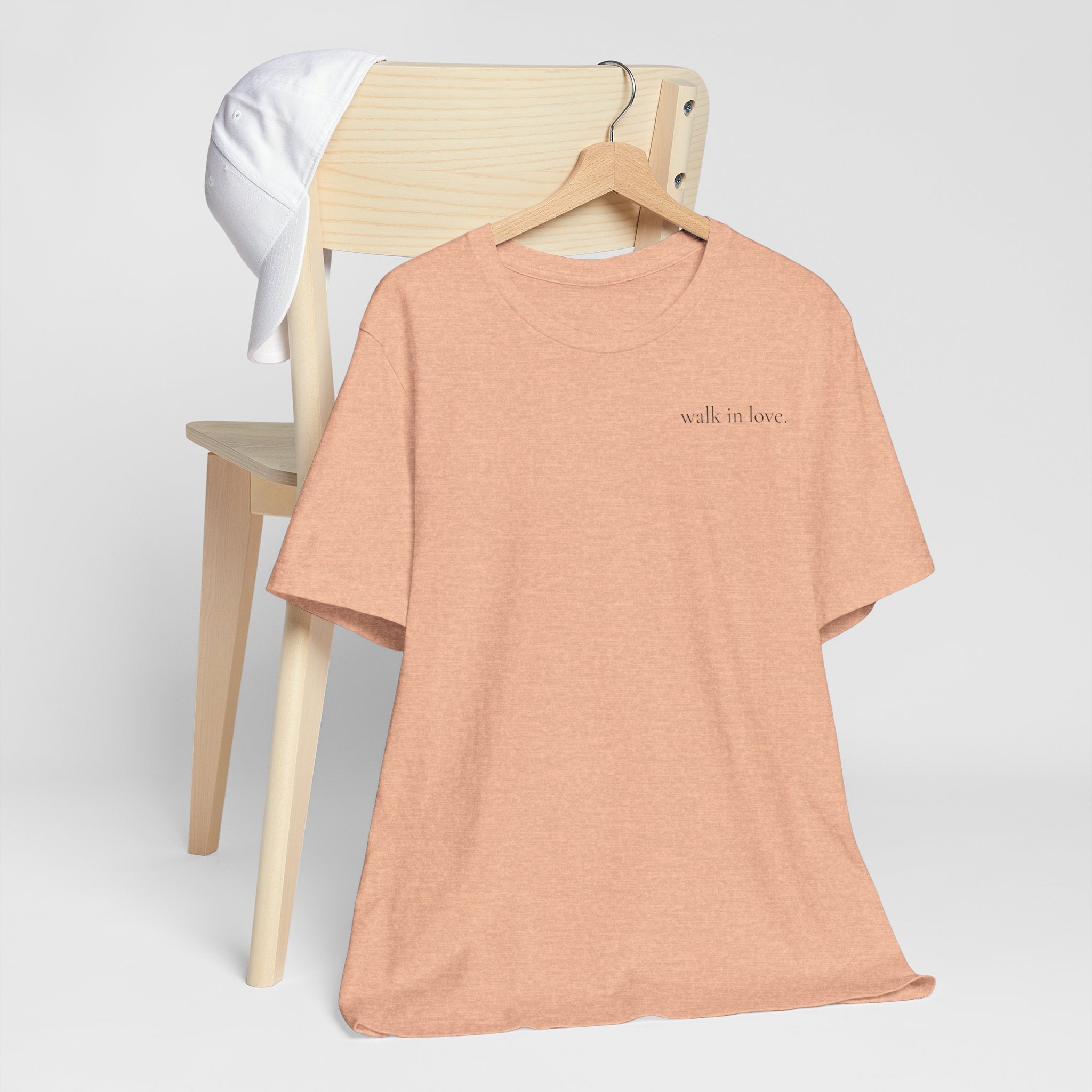 walk in love T-Shirt | minimalist script chest print