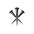 Three Crossed Nails Kiss-Cut Vinyl Decal | Industrial Nail Logo