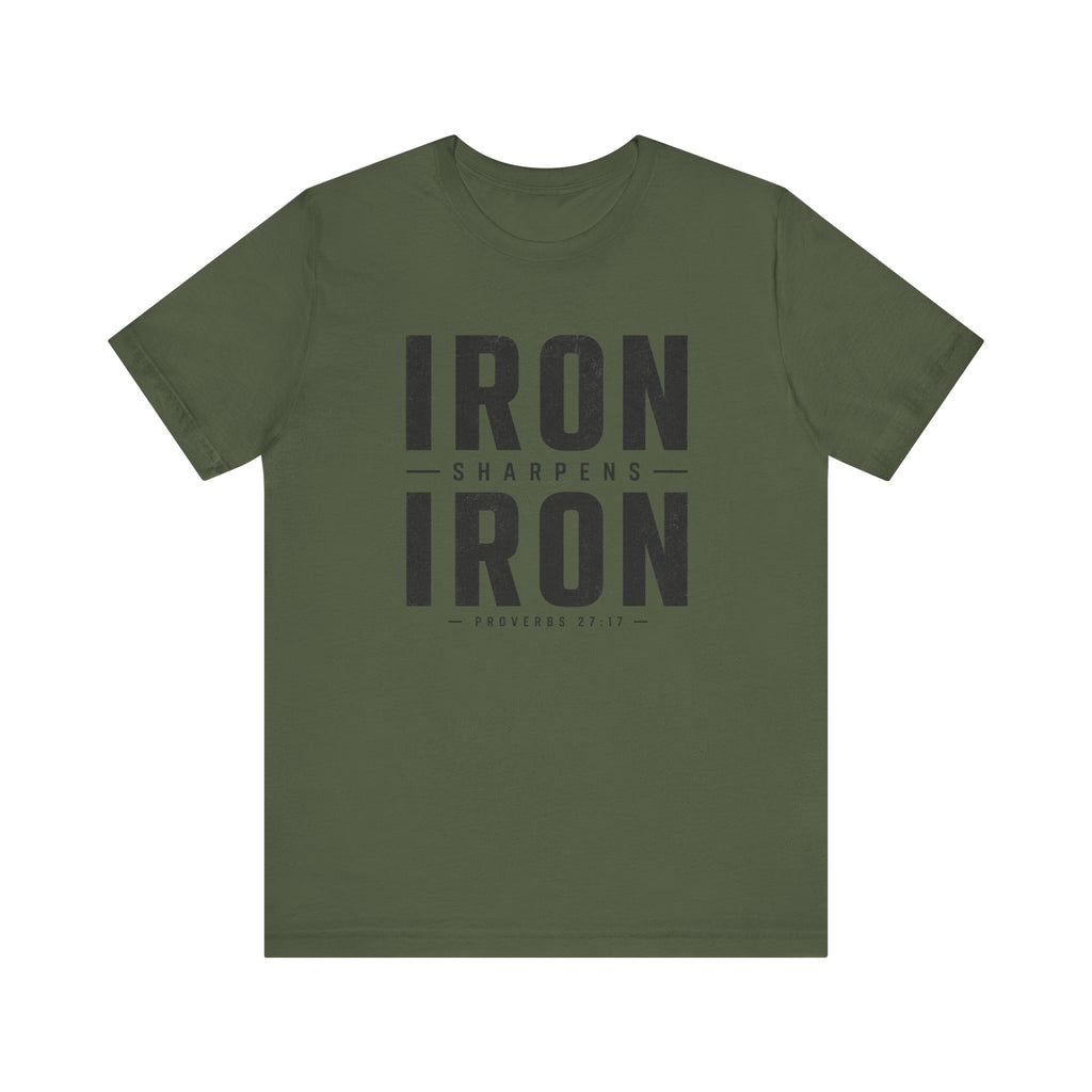 Iron Sharpens Iron T-Shirt | Proverbs 27:17 | Christian Tee