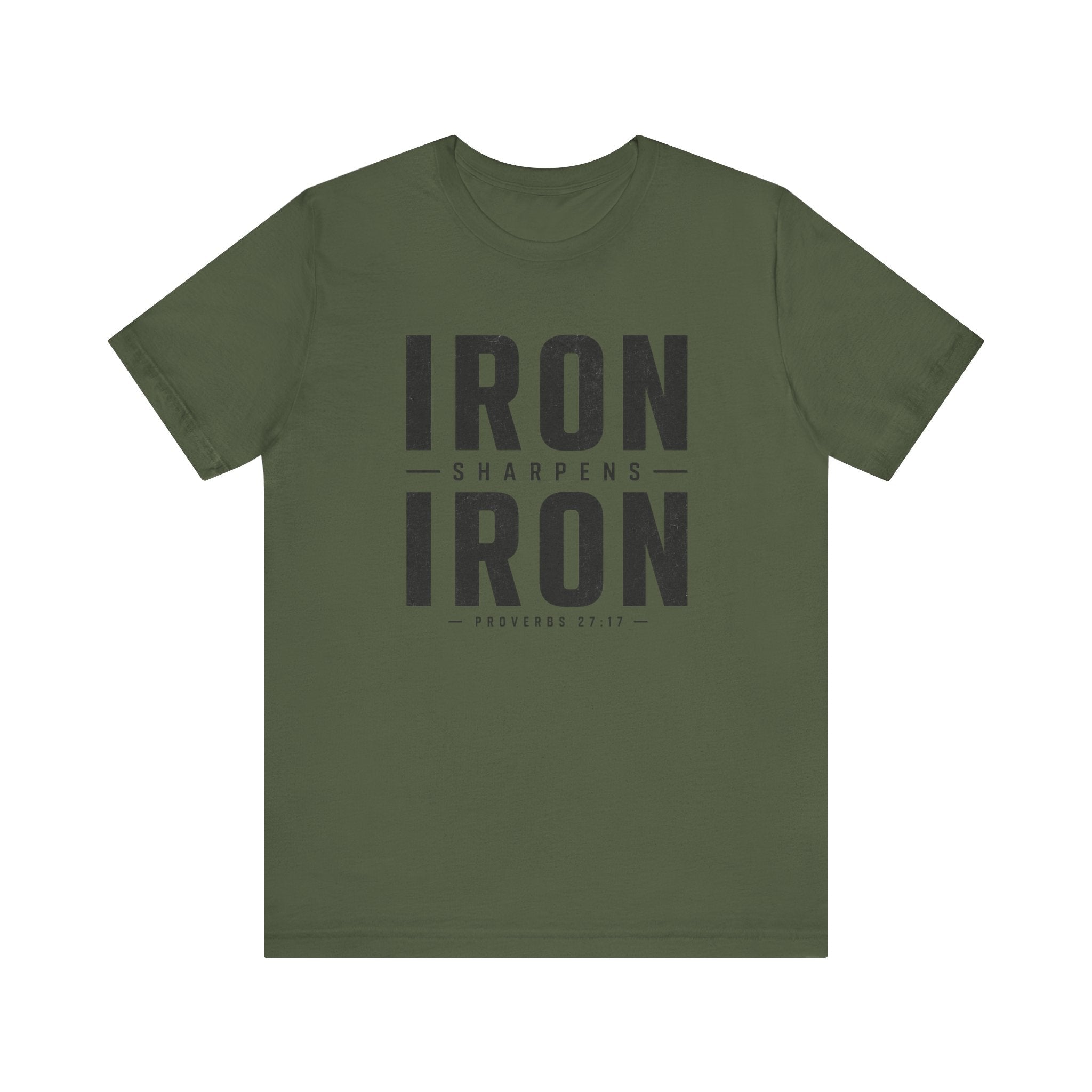 Iron Sharpens Iron T-Shirt | Proverbs 27:17 | Christian Tee