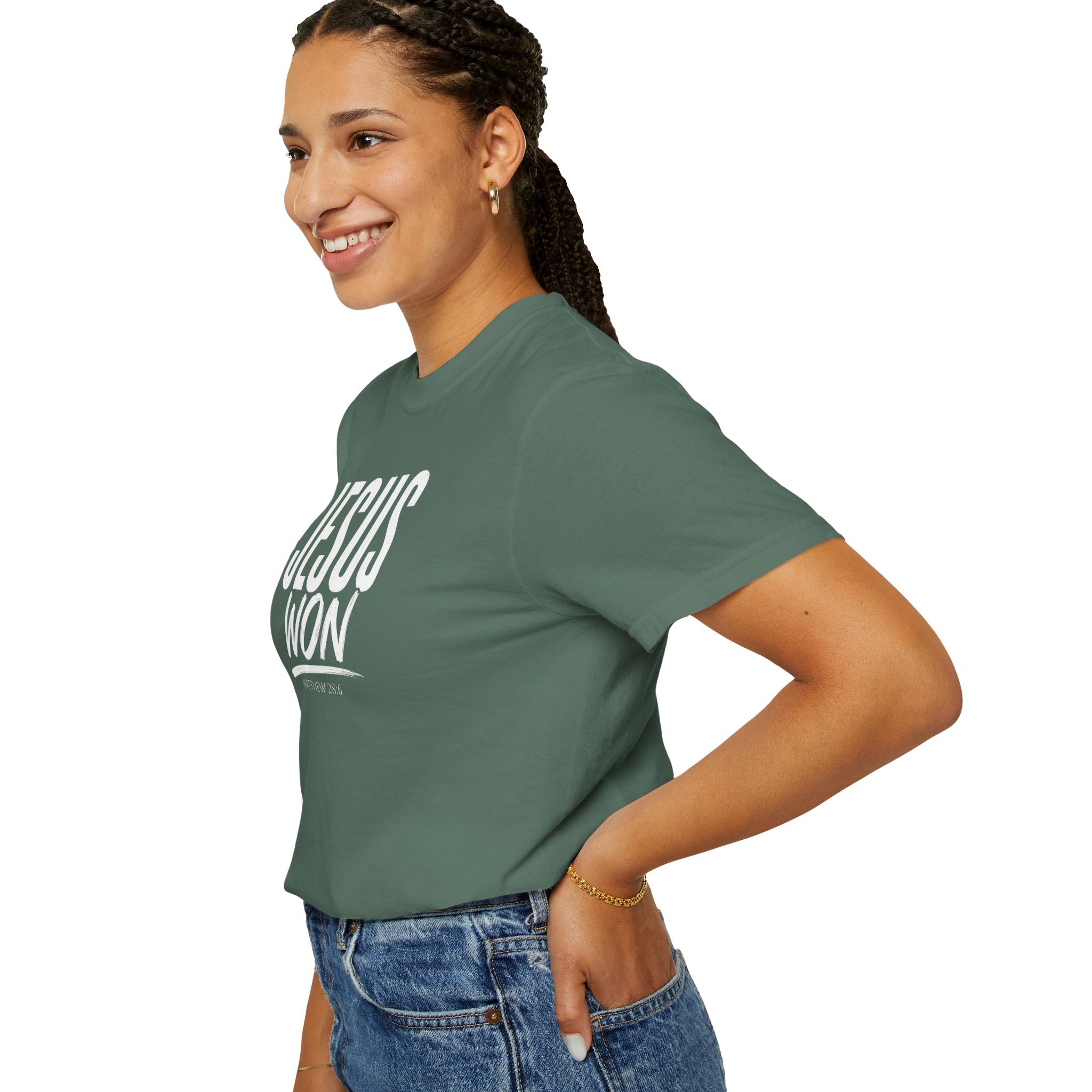 Jesus Won T-Shirt | Christian Faith Tee, Inspirational Religious Shirt
