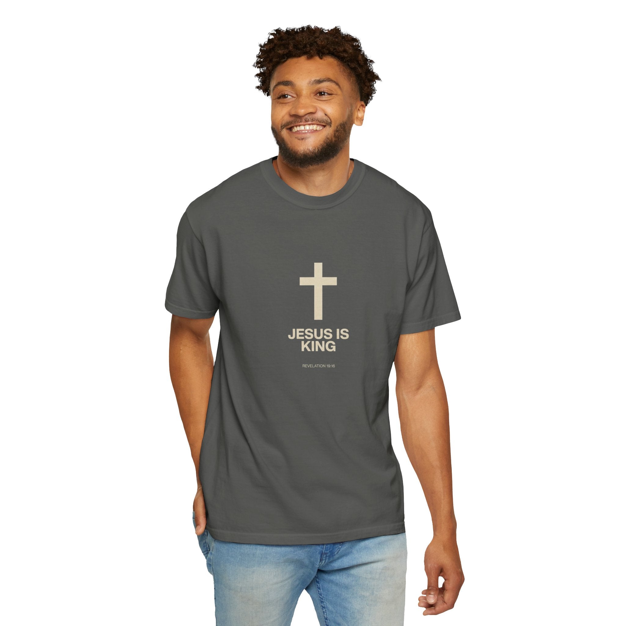 Jesus Is King cross T-Shirt | Christian faith tee, religious shirt
