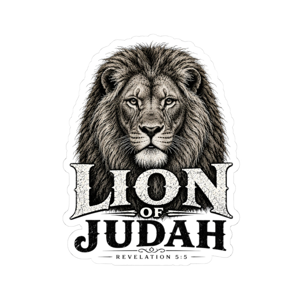 Lion of Judah sticker | religious lion design, Revelation 5:5 kiss-cut sticker