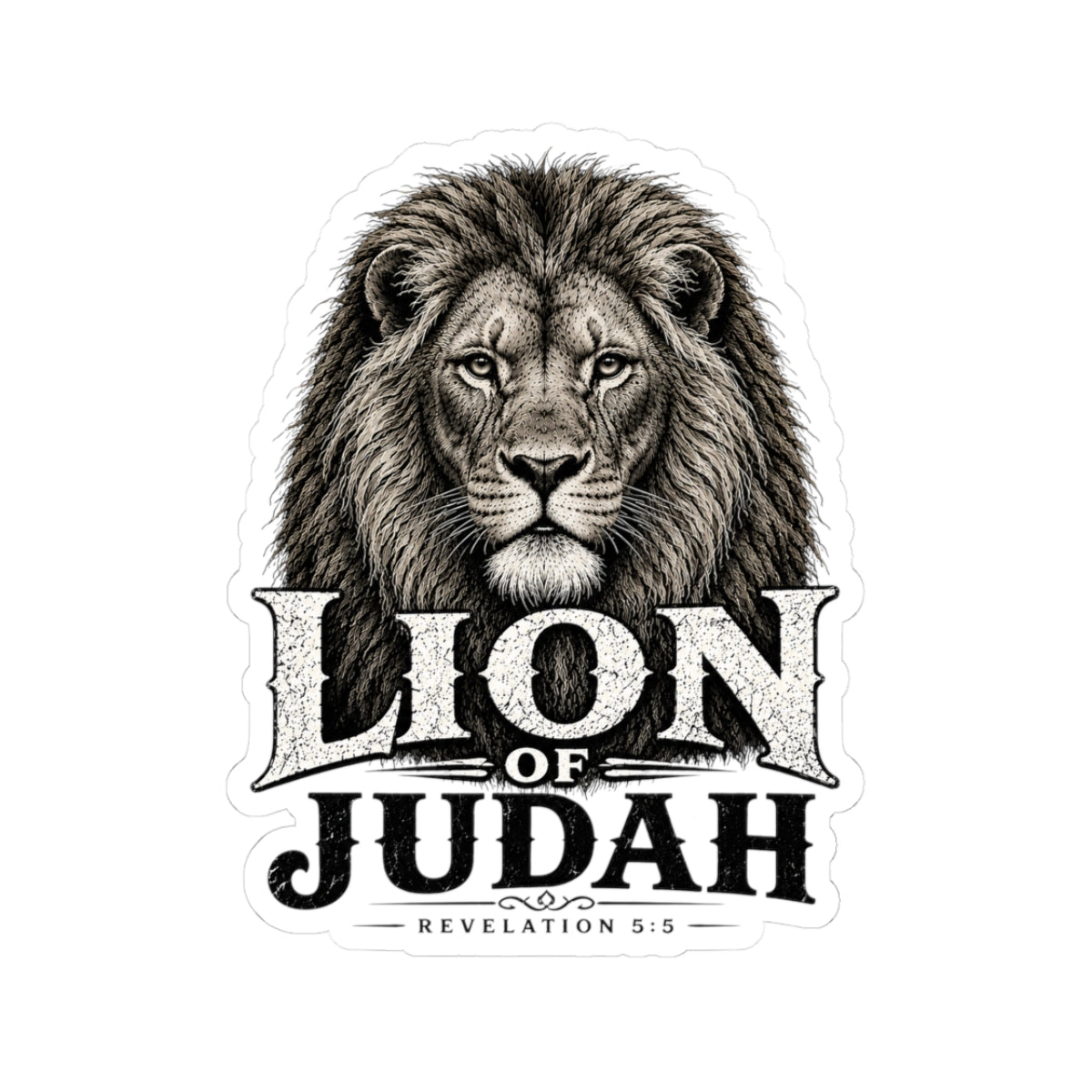 Lion of Judah sticker | religious lion design, Revelation 5:5 kiss-cut sticker