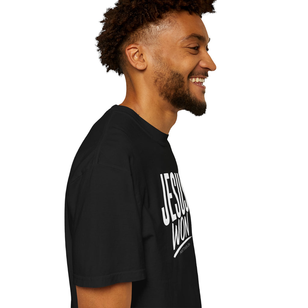Jesus Won T-Shirt | Christian Faith Tee, Inspirational Religious Shirt