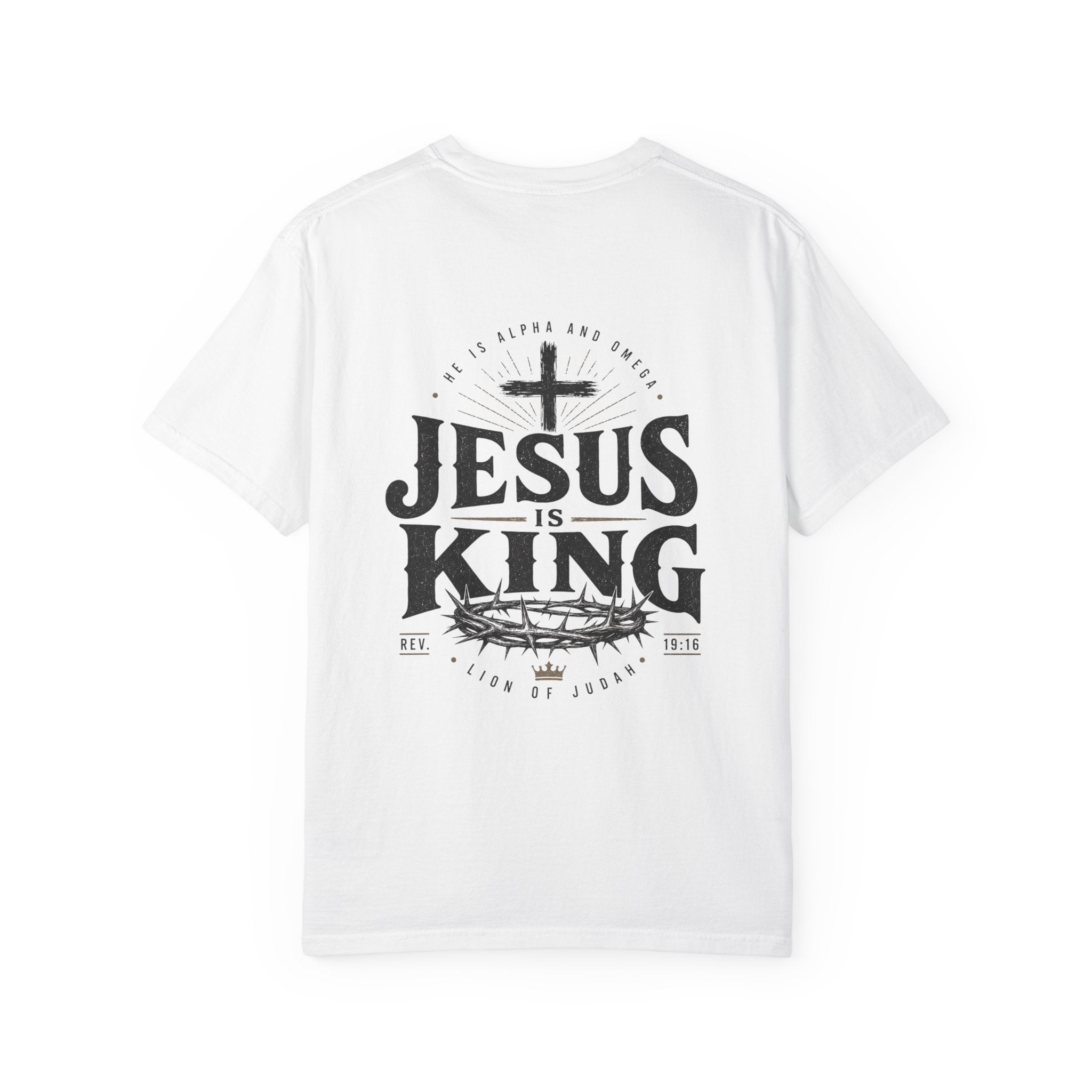 Jesus Is King T-Shirt | Christian Faith Cross Crown of Thorns Tee