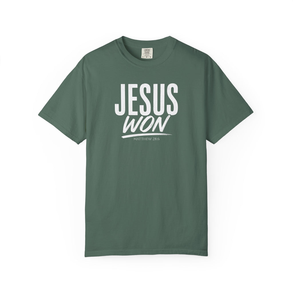 Jesus Won T-Shirt | Christian Faith Tee, Inspirational Religious Shirt