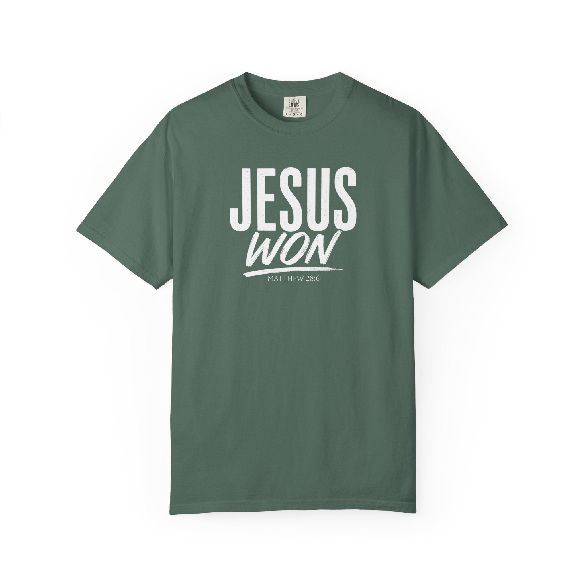 Jesus Won T-Shirt | Christian Faith Tee, Inspirational Religious Shirt