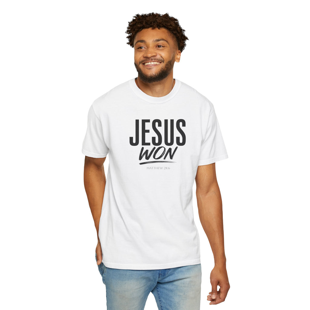 Jesus Won T-Shirt | Christian Faith Tee, Inspirational Religious Shirt