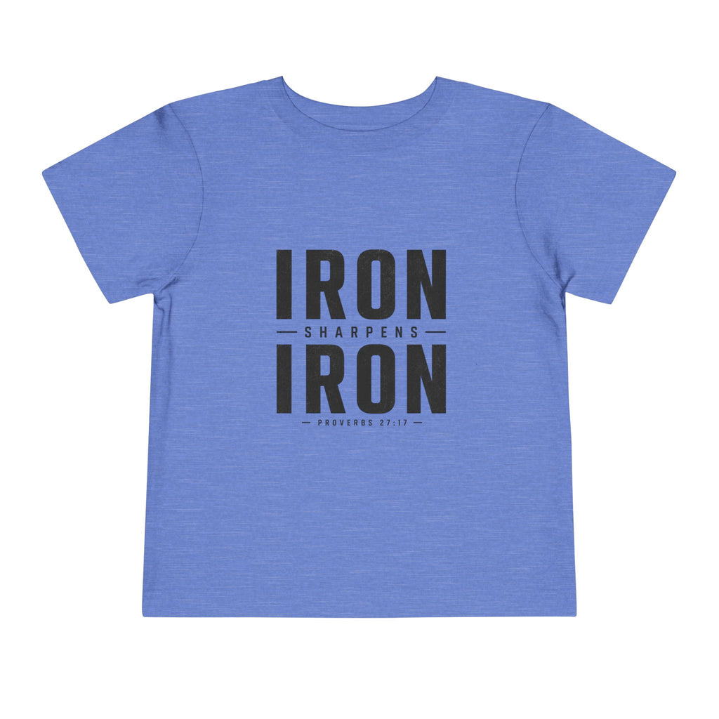 Iron Sharpens Iron Toddler Tee | Christian Scripture Proverbs 27:17