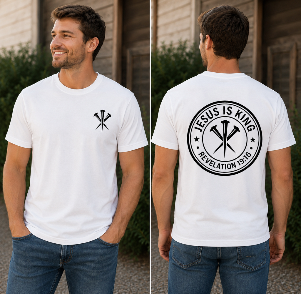 Three Nails - Jesus is King Tee